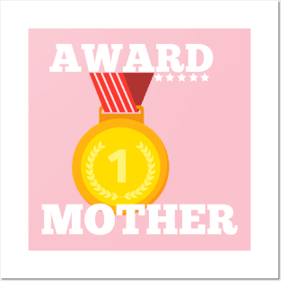 Award Trophy Best Mother mom i love my mother gift Posters and Art